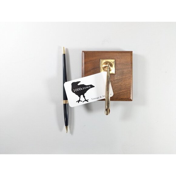 Vintage SHEAFFER wooden pen stand with replacement (non-Sheaffer) ballpoint pen - Picture 4 of 8